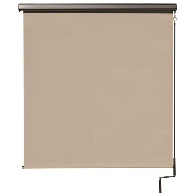 Keystone Fabrics O70.78.80 7 x 8 ft. Regal Cordless Outdoor Sun Shade with Protective Valance - Maple