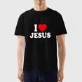thumbnail image 4 of I Love Jesus I Heart Jesus Funny Jesus T-Shirt,OdeJous Funny Clothing Black L, 4 of 5