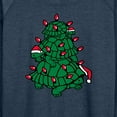 thumbnail image 3 of Instant Message - Turtle Tree Stack Christmas - Women's Lightweight French Terry Long Sleeve Shirt, 3 of 6