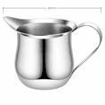 thumbnail image 3 of Stainless Steel Creamer Pitcher, 8 oz Small Serving Jug with Easy-Pour Spout and Handle for Espresso, Milk, Cream, Syrup and Sauce, by Zovey, 3 of 7