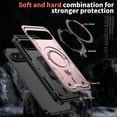 thumbnail image 5 of KOMI Magnetic Case for Google Pixel 9A with Rotatable Ring Holder [Compatible with MagSafe] Military Shockproof Kickstand Protective Case for Google Pixel 9A, Rose Gold, 5 of 5