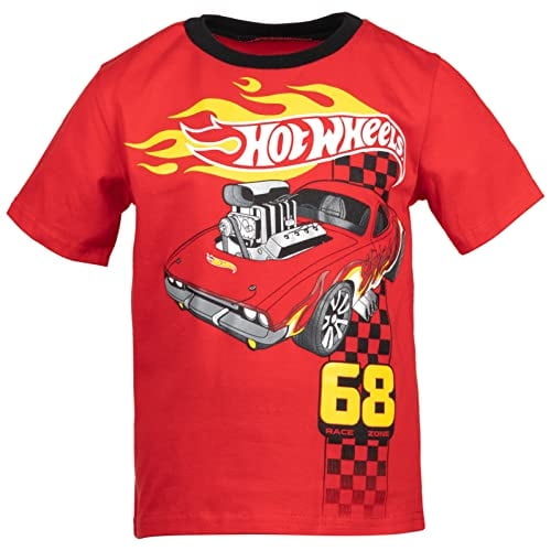 Conjunto Hot Wheels Little Boys Camiseta Gráfica y Shorts de Malla Negro/Rojo 6 Hot Wheels Hot Wheels