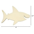 thumbnail image 4 of Hello Hobby Wood Shark Shape, Ready-to-Decorate Die-Cut Shape, 4 in. x 2.7 in., 0.03 lbs, 4 of 5