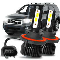For 2008-2012 Ford Escape 6000K White LED Headlights Bulbs KIT High Low Beam Set
