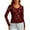 #023 Red, variant on Felirenzacia Women's Long Sleeve Lace Trimmed Slim Fitted Layered Tops, Mesh Pullover Shirts, S-2XL