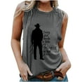 thumbnail image 2 of DailyTrove Women's Graphic Tank Top - Polyester Casual Western & Festival Wear, Stylish for Gatherings, 2 of 6