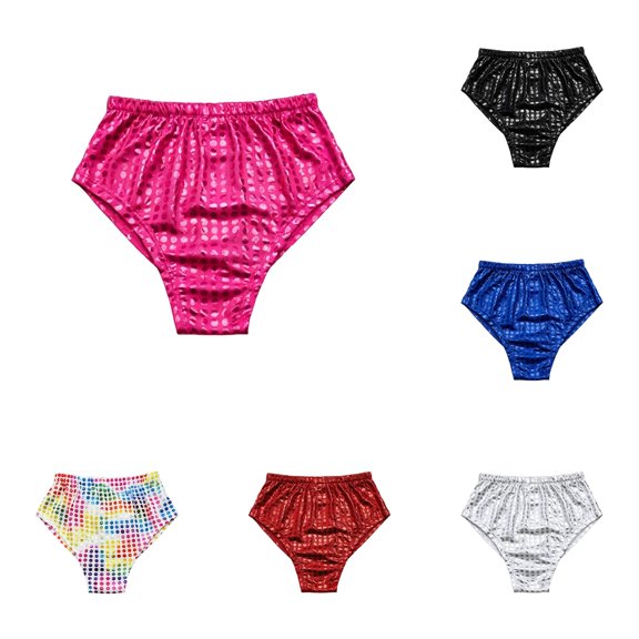 VOUZZA Kids Sequin Shorts Polka Dot Shiny Dance Briefs Cheerleading Party Performance Trunks Boys Girls