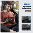 thumbnail image 6 of Case for Lenovo Tab M8 (HD/FHD/Smart) 2019/2021 3rd/2nd Gen with Screen Protector, 360 Degree Rotating Kickstand Hand Strap Heavy Duty Shockproof Cover with Shoulder Strap, Black, 6 of 7
