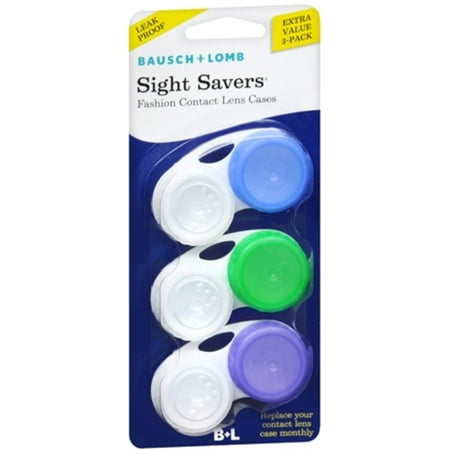 Bausch &amp; Lomb Sight Savers Lentilles de contact Cas 3 Chaque (pack de 4)