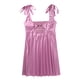 thumbnail image 3 of Txlixc Vestido de satén encadenado para mujeres, vestido de cuello en forma de U sin mangas para adultos Txlixc moda, 3 of 9