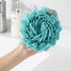 thumbnail image 4 of Esponja de esponja de esponja de buca de baño bicolor 80g gran de espuma para ducha | Red de baño de baño de malla exfoliante suave, cuerda de cinturón resistente y resistente de malla exfoliante, 4 of 6