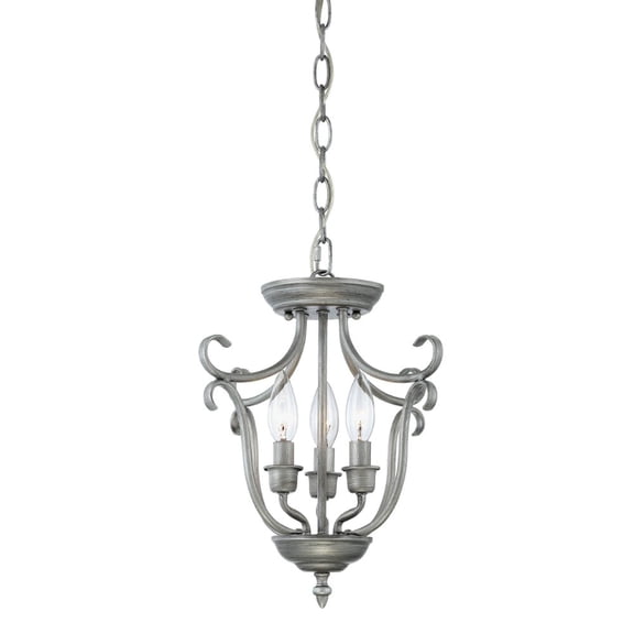 1323-RS Millennium Lighting Fulton - 3 Light Pendant-13 Inches Tall and 13 Inches Wide-Rubbed Silver Finish -Traditional Installation