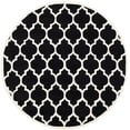 thumbnail image 2 of SAFAVIEH Chatham Freddy Geometric Wool Area Rug, Black/Ivory, 7' x 7' Round, 2 of 8