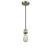 Innovations 1-LT Vintage LED Bare Bulb 2" Mini Pendant - Antique Brass - 200C-AB-LED