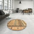 thumbnail image 4 of Ahgly Company Machine Washable Indoor Rectangle Abstract Light Brown Area Rugs, 7' x 10', 4 of 7