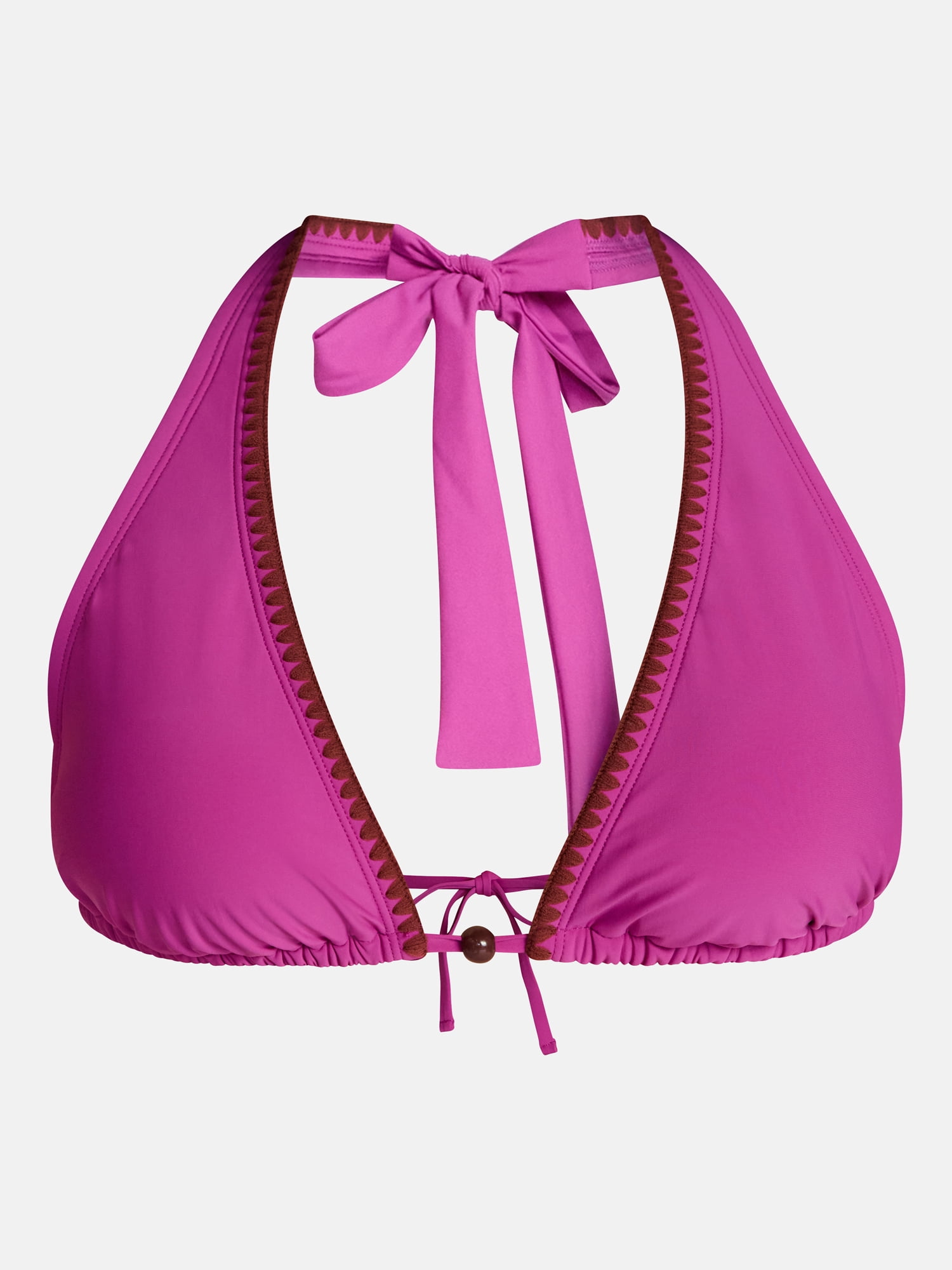 Time and Tru Women's Triangle Halter Bikini Top, Sizes XS-XL