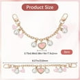 thumbnail image 2 of 2Pcs Purse Chain Strap Extender 8.3" Short Gold Purse Strap Replacement Decorative Enamel Heart Resin Pearl Charm Bag Handle Chain with Buckle for Handbag Clutch Shoulder Tote Bags Wallet Pink 2pcs, 2 of 9