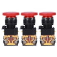 thumbnail image 1 of 3PCs Emergency Stop Push Button On Off Industrial Accessory Engineering Plastic 440V 10A 22mm, 1 of 10