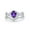 Amethyst CZ, variant on Two Piece Set Art Deco Pear Teardrop Band Ring Ruby CZ 925 Sterling Silver Size 5