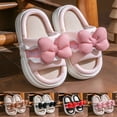 thumbnail image 2 of FUZHIQ Toddler Girl Slippers Christmas Tree Pink Bow Memory Cozy House Shoe Winter Plush Cute Soft Fuzzy Warm Bedroom House Shoe for 2-2.5 Years, 2 of 6
