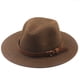 thumbnail image 1 of XmhyTop Sombrero de hombre, sombrero de paja, sombrero de panamá, talla M (56 - 58cm), color café, 1 pieza, 1 of 5