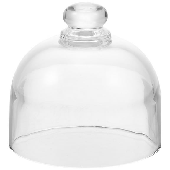 ADDHAT Transparent Round Glass Cake Dome Cover with Stand, Food Cover for Cakes, Pastries, and Desserts