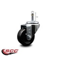 thumbnail image 2 of 3 Inch Hard Rubber Wheel Swivel 7/16 Inch Grip Ring Stem Caster Service Caster, 2 of 2