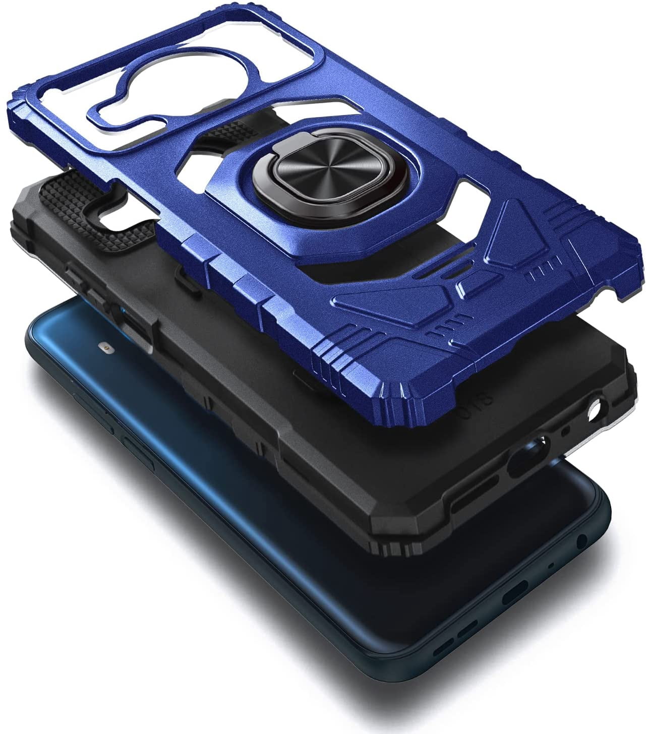 Custodia + Vetro Temperato Per NUU Mobile B10 – TPU+PC, Supporto Magnetico, Colori