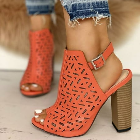 

MIASHUI shoes for women Sandals For Women Ladies Fashion Peep Toe Causal Shoes Hollow Out High Heels