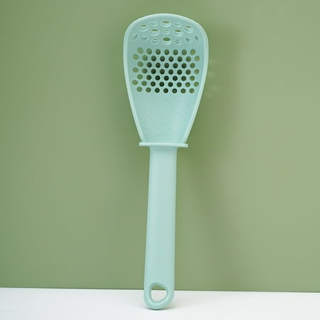 

YiFudd Kitchen Multi-function Cooking Spoon Grinding Smashing Filtering Colander Grinding Ginger Spoon Household Mashed Potato Rice Spoon