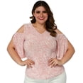 thumbnail image 1 of Blusa Estampada Roman Fashion 0912 Rosa Talla Extra Curvy, 1 of 6