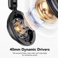 thumbnail image 4 of Auriculares TIMU híbridos con cancelación activa de ruido, Bluetooth 5.4, inalámbricos, 80 h, 4 of 7