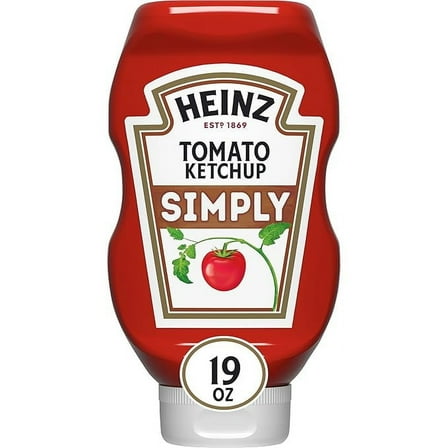 Heinz Simply Tomato Ketchup with No Artificial Sweeteners, 19 oz Bottle