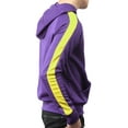 thumbnail image 2 of Mens Stripe Track Pullover Hoodie Skinny Fit Elastic Athletic Training Tops, 2 of 5