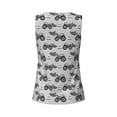 thumbnail image 5 of Wukai Gray Tractor Print &nbsp;Women's Workout Tank Top Mesh Yoga Shirts Athletic Running Tank Tops Athletic Gym Shirts - Medium, 5 of 8