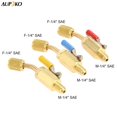 thumbnail image 4 of Aupoko Air Conditioning Refrigerant Angled Compact Ball Valve 1/4’’ SAE, R410A R134A R12 R22 AC HVAC and R12 R22 to R134A Shut Valve, Fits for HVAC R12 R22 R502 Charging Hoses AC Refrigerant Tools - 3, 4 of 4