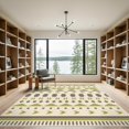 thumbnail image 2 of ODIKA 9'x12' Washable Area Rug Non-Shedding, Easy Care Olive Geometric Decorative Design Contemporary with Taupe Accents for Master Suite, California King, Under Bed, 2 of 7