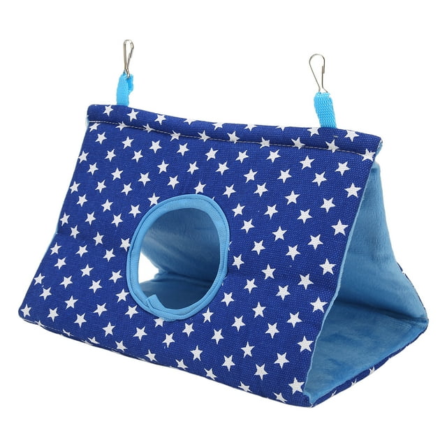 Sleeping Bed, Side Hole Design Comfortable Hideout Bird Hanging Tent Warm For Budgies M Blue Star