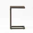 thumbnail image 6 of GDF Studio Forrest Outdoor Wicker C-Shaped Side Table, Multibrown, Set of 2, 6 of 7