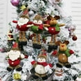 thumbnail image 2 of Coolmade Plush Christmas Ornaments, 6 Pack Xmas Hanging Ornaments Decorations Festive Season Pendant - Santa/Snowman/Reindeer Ornaments Plush for Christmas Tree, 2 of 7
