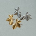 thumbnail image 4 of PISONIC Leaf Stud Earrings Medium Leaf Drop Dangle Earrings for Women Hypoallergenic Plant Earrings for Vacation Leaf Jewelry for Gift, 4 of 7