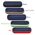 thumbnail image 3 of Fashion Pouch Bag Denim Fabric Hard Sunglasses Box Eyewear Protector Spectacle Case  Eyeglasses Case BLACK, 3 of 8
