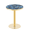 Blue & Gold, variant on GZXS Round Dining Table with Faux Marble Top, 23.6 Inch Circle Tulip Bistro Table with Metal Base, Bistro Table for Small Space, Living Room, White & Silver