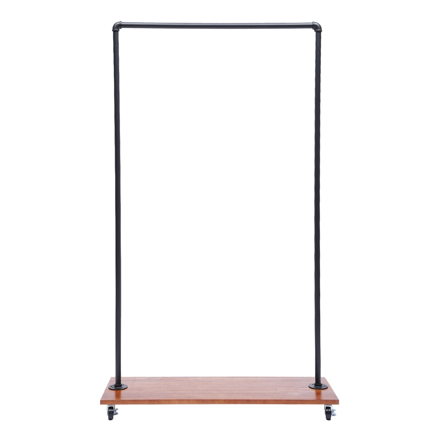 Metal&Wood Clothes Rack Closet Organiser With Wheels Clothes Display