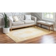 thumbnail image 4 of 8' x 11' Yellow and Ivory Medallion Rectangular Area Throw Rug, 4 of 9