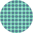thumbnail image 1 of Ahgly Tapis Rond Lavable en Machine Intérieur Transitionnel Bleu Acier, 3 Pieds Rond, 1 of 7