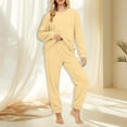thumbnail image 2 of Ensembles de Pyjama pour Femmes Pyjama Uni pour Femmes Automne et Hiver Doux Demi-Polaire Plus Molleton Chaud Ensemble de Vêtements de Maison Haut de Gamme pour Femmes Pyjamas, 2 of 8