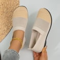 thumbnail image 4 of Women's Knit Flat Shoes Lightweight Comfortable Loafers Women Footwear Slip On Casual Breathable Mesh Walking Shoes Round Toe Mesh Flat, 4 of 5