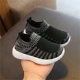 thumbnail image 4 of Boys'sneakers Kids Boys and Girls Summer Breathable Lightweight Socks Shoes Toddler Soft Casual Sneakers Toddler Sneakers Black 18 Months-24 Months, 4 of 6