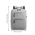 thumbnail image 2 of Men Business Laptop Backpack Travel Work Bag Multi Compartment External Charging Port Water Resistant Daily Commute Computer Bag, 2 of 6